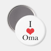 Aimant I Love (Coeur) Oma (Recto/Verso)