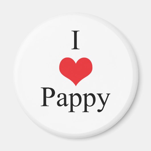 Aimant I Love (Coeur) Pappy (Devant)