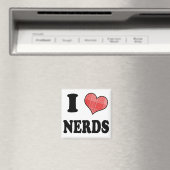 Aimant I Love (Coeur Plaid) Nerds (In Situ (Lave-vaisselle))
