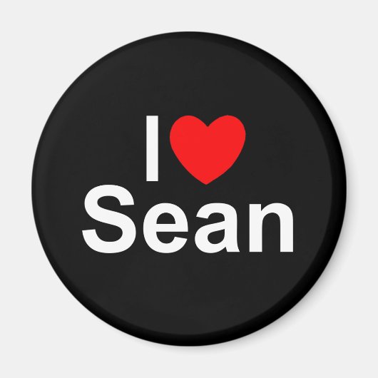 Aimant I Love (Coeur) Sean (Devant)