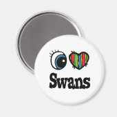 Aimant I Love (Coeur) Swans (Recto/Verso)