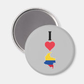 Aimant I Love Colombia Vertical I Heart Country Carte du  (Recto/Verso)