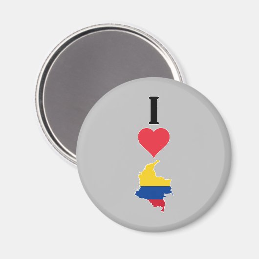 Aimant I Love Colombia Vertical I Heart Country Carte du  (Recto/Verso)