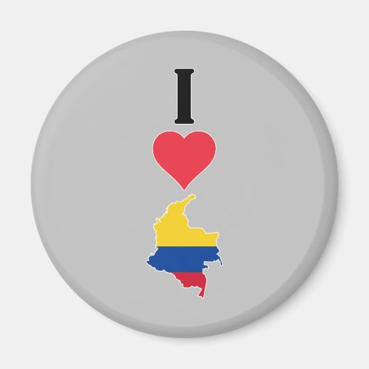 Aimant I Love Colombia Vertical I Heart Country Carte du  (Devant)