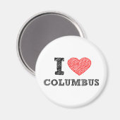 Aimant I Love Columbus (Recto/Verso)
