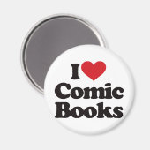 Aimant I Love Comic Books (Recto/Verso)