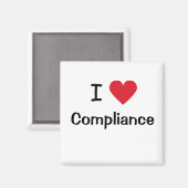 Aimant I Love Compliance I Heart Compliance Agent Cadeau (Recto/Verso)