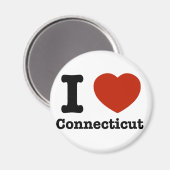 Aimant I Love connecticut (Recto/Verso)