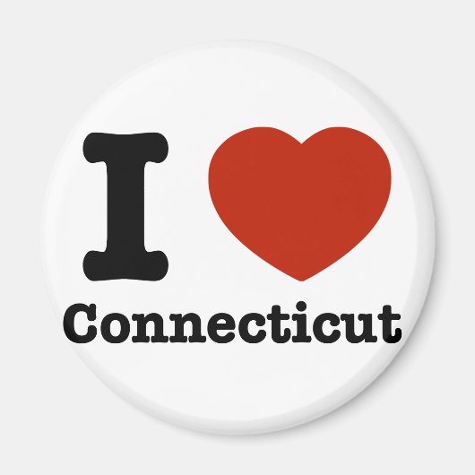 Aimant I Love connecticut (Devant)