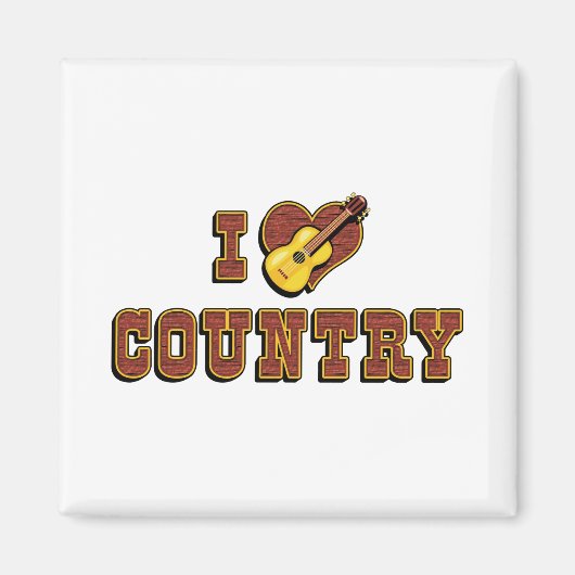 Aimant I Love Country Music (Devant)