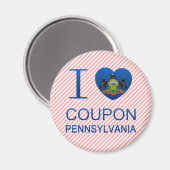 Aimant I Love Coupon, PA (Recto/Verso)