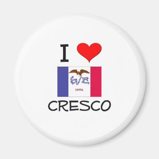 Aimant I Love CRESCO Iowa (Devant)