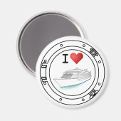 Aimant I Love Cruise Ships (Recto/Verso)