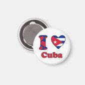Aimant I love Cuba (Recto/Verso)