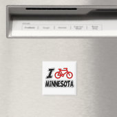 Aimant I Love Cycling Minnesota (In Situ (Lave-vaisselle))