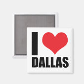 Aimant I love Dallas (Recto/Verso)
