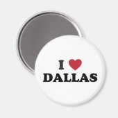 Aimant I Love Dallas Texas (Recto/Verso)