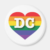 Aimant I Love DC Rainbow Heart (Devant)