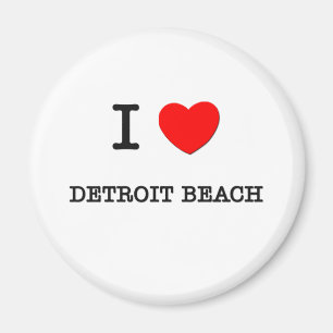Aimant I Love Detroit Beach Michigan