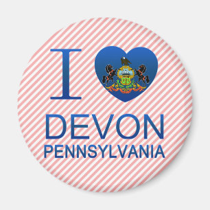 Aimant I Love Devon, PA
