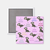 Aimant I Love Doxies collage (Recto/Verso)