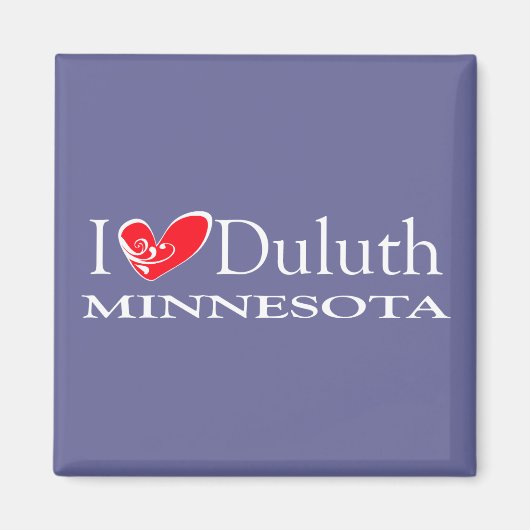 Aimant I Love Duluth Minnesota (Devant)