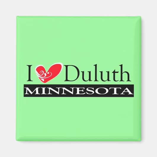 Aimant I Love Duluth Minnesota (Devant)