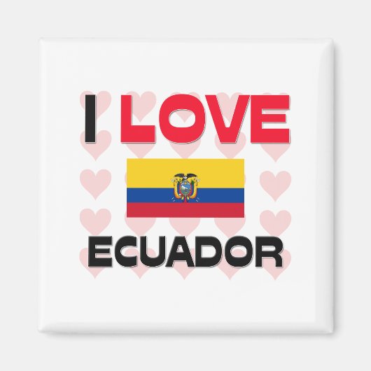 Aimant I Love Ecuador (Devant)