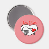 Aimant I Love Ewe Citations romantiques (Recto/Verso)