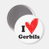 Aimant I love Gerbils (Recto/Verso)