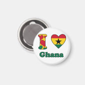 Aimant I love Ghana (Recto/Verso)
