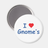 Aimant I Love Gnome's (Recto/Verso)