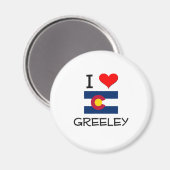 Aimant I Love GREELEY Colorado (Recto/Verso)