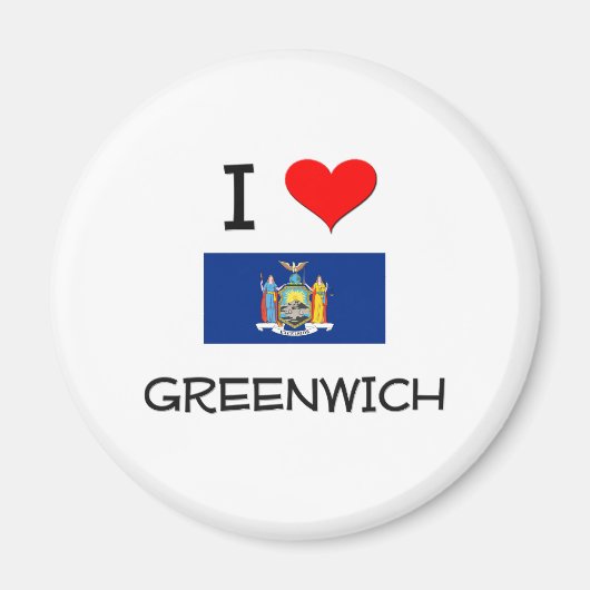 Aimant I Love Greenwich New York (Devant)