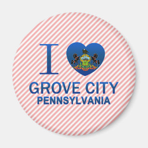Aimant I Love Grove City, PA