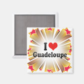 Aimant I Love Guadeloupe (Recto/Verso)