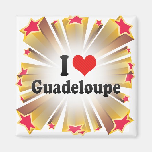 Aimant I Love Guadeloupe (Devant)
