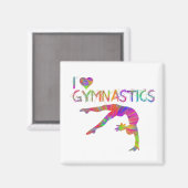 Aimant I Love Gymnastique Tie Dye Chemises Sacs Stickers  (Recto/Verso)