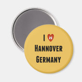 Aimant I Love Hanovre, Allemagne (Recto/Verso)