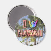 Aimant I Love Hawaii (Recto/Verso)
