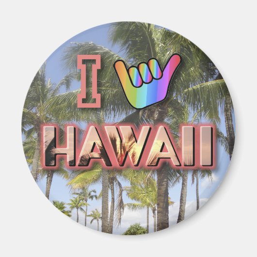 Aimant I Love Hawaii (Devant)