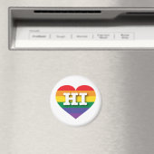 Aimant I Love Hawaii Rainbow Heart (In Situ (Lave-vaisselle))