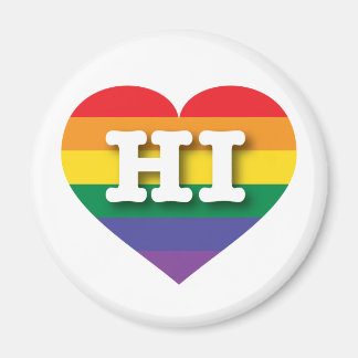 Aimant I Love Hawaii Rainbow Heart