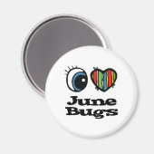 Aimant I Love (Heart) Juin bugs (Recto/Verso)