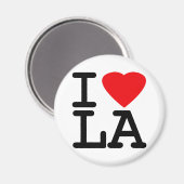 Aimant I Love Heart LA (Recto/Verso)