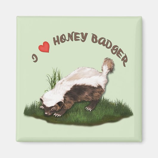 Aimant I Love Honey Badger (Devant)