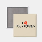 Aimant I Love Human Resources HR (Recto/Verso)