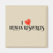 Aimant I Love Human Resources HR (Devant)