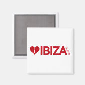 Aimant i Love Ibiza Island Original Authentic souvenirs. (Recto/Verso)