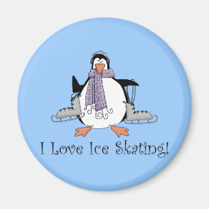 Aimant I Love Ice Skating Penguin Tee - shirts and Gifts